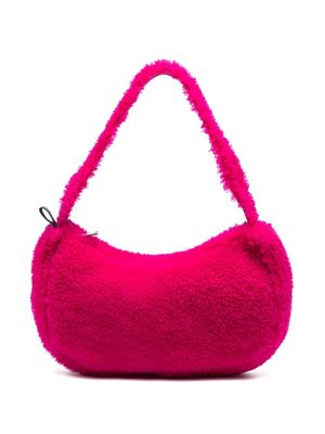 Yves Salomon shearling curved shoulder bag - Pink