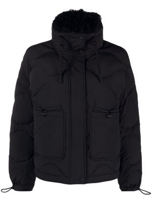 Yves Salomon shearling-trim padded jacket - Black