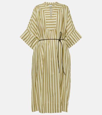 Yves Salomon Striped cotton midi dress
