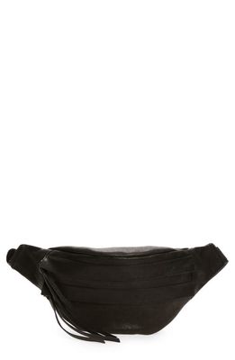 Yvonne Koné Albi Lambskin Leather Belt Bag in Black