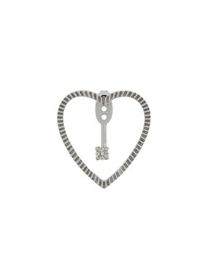 Yvonne Léon 18kt gold and diamond Heart Earrings - Silver