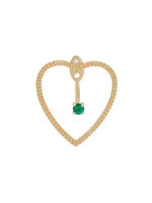 Yvonne Léon 18kt gold and emerald Heart Earrings