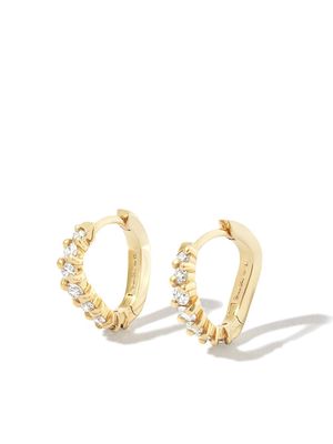 YVONNE LÉON 18kt yellow gold diamond hoop earrings