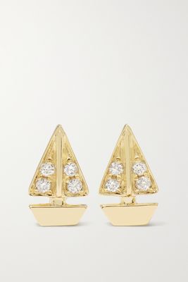 Yvonne Léon - 9-karat Gold Diamond Earrings - one size