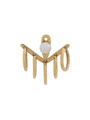 Yvonne Léon hoop pearl stud earrings - Gold