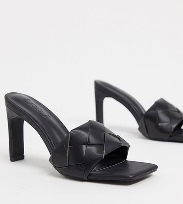 Z Code Z Exclusive Rae braided heeled mules in black - BLACK