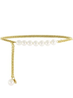 Zac Zac Posen pearl-detailing chain-link belt - Gold