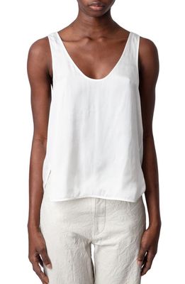 Zadig & Voltaire Carys Satin Tank in Judo 