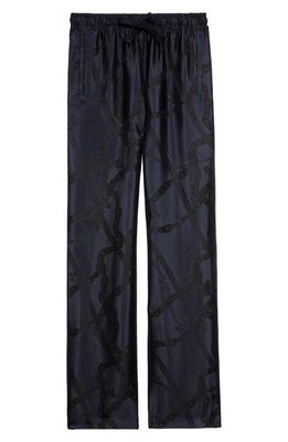 Zadig & Voltaire Chain Print Jacquard Pants in Encre