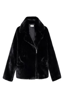 Zadig & Voltaire Freeze Faux Fur Jacket in Noir