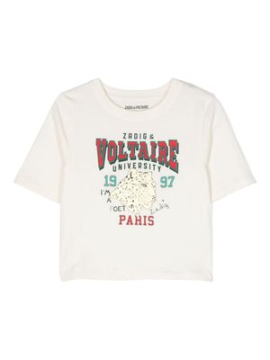 Zadig & Voltaire Kids Anie graphic-print T-Shirt - Neutrals