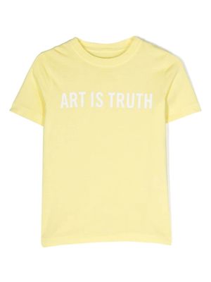 Zadig & Voltaire Kids Art Is Truth-print T-shirt - Yellow