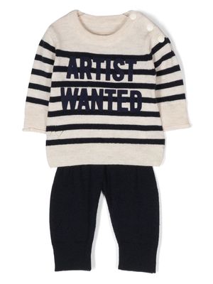 Zadig & Voltaire Kids Artist Wanted wool trousers set - Neutrals