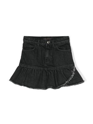 Zadig & Voltaire Kids frill-detail denim skirt - Black