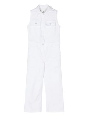 Zadig & Voltaire Kids Kendall sleeveless denim jumpsuit - White