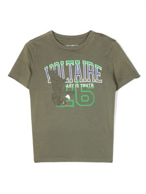 Zadig & Voltaire Kids Kita Eagle graphic-print T-Shirt - Green
