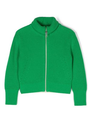 Zadig & Voltaire Kids logo-intarsia knitted jumper - Green