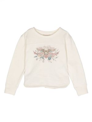 Zadig & Voltaire Kids logo-print cotton sweatshirt - White
