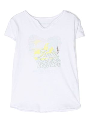 Zadig & Voltaire Kids logo-print cotton T-shirt - White