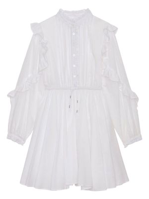 Zadig & Voltaire Kids Ranil cotton ruffle dress - White