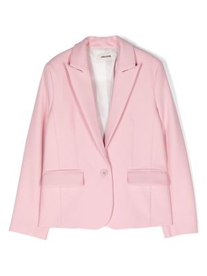 Zadig & Voltaire Kids single-breasted blazer - Pink