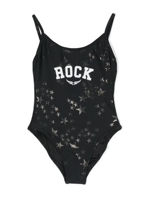 Zadig & Voltaire Kids Star-print swimsuit - Black