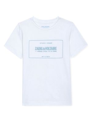 Zadig & Voltaire Kids Toby organic-cotton T-shirt - White