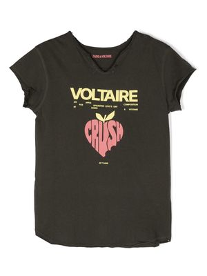 Zadig & Voltaire Kids Tommer Concert Crush cotton T-shirt - Green