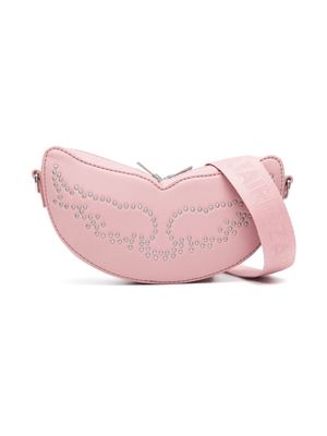 Zadig & Voltaire Kids Wings studded shoulder bag - Pink