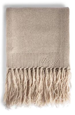 Zadig & Voltaire Leila Fringe Cashmere & Wool Scarf in Mastic