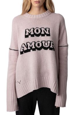 Zadig & Voltaire Mon Amour Merino Wool Sweater in Primerose