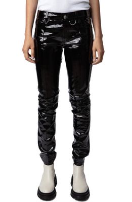 Zadig & Voltaire Peko Leather Pants in Noir