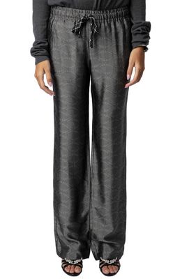 Zadig & Voltaire Pomy Jac Wings Jacquard Pants in Anthracite
