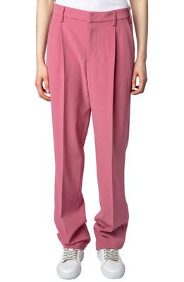 Zadig & Voltaire Profil Crepe Trousers in Vieux Rose