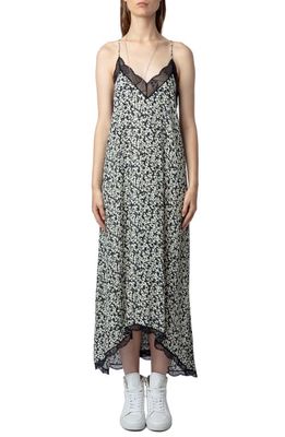 Zadig & Voltaire Risty Floral Crepe Slipdress in Vanille
