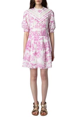 Zadig & Voltaire Rozy Puff Sleeve Cotton Toile Dress