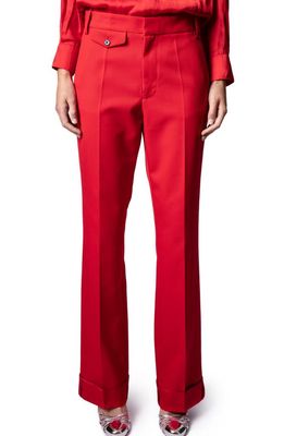 Zadig & Voltaire Straight Leg Pants in Coquelicot