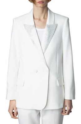 Zadig & Voltaire Strass Embellished Double Breasted Blazer in Judo