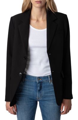 Zadig & Voltaire Vanille Beaded Mon Amour Jacket in Noir