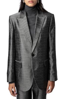 Zadig & Voltaire Vegy Jacquard Blazer in Anthracite