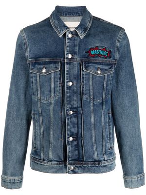 Zadig&Voltaire all-over motif embroidery denim jacket - Blue
