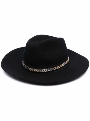 Zadig&Voltaire Amelia chain-link fedora hat - Black