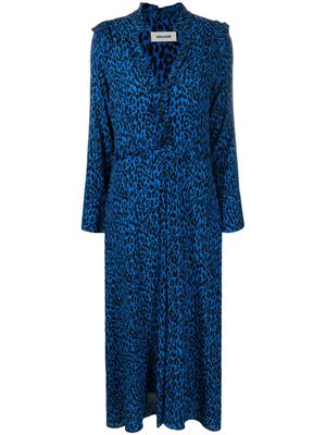 Zadig&Voltaire ankle-length leopard-print dress - Blue