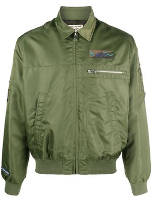 Zadig&Voltaire appliqué-detail satin-finish bomber jacket - Green