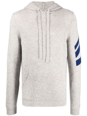 Zadig&Voltaire arrow intarsia cashmere hoodie - Grey