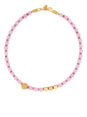 Zadig&Voltaire Art letter-charm bead necklace - Pink