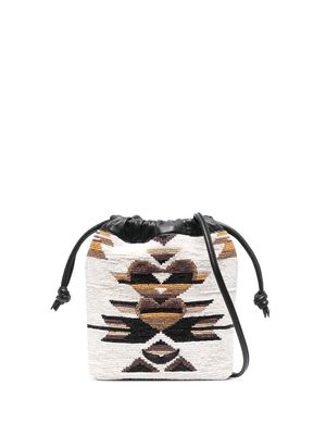 Zadig&Voltaire Aztec-Pattern Bucket Bag - FLASH