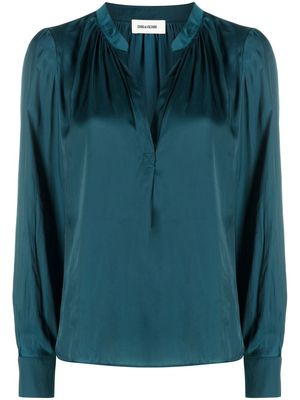 Zadig&Voltaire band-collar blouse - Green