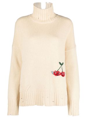 Zadig&Voltaire Bleeza embroidered wool jumper - Neutrals