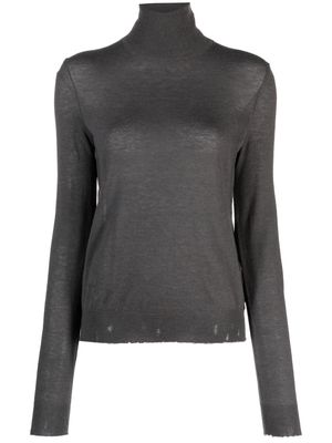 Zadig&Voltaire Bobby distressed-effect cashmere jumper - Grey